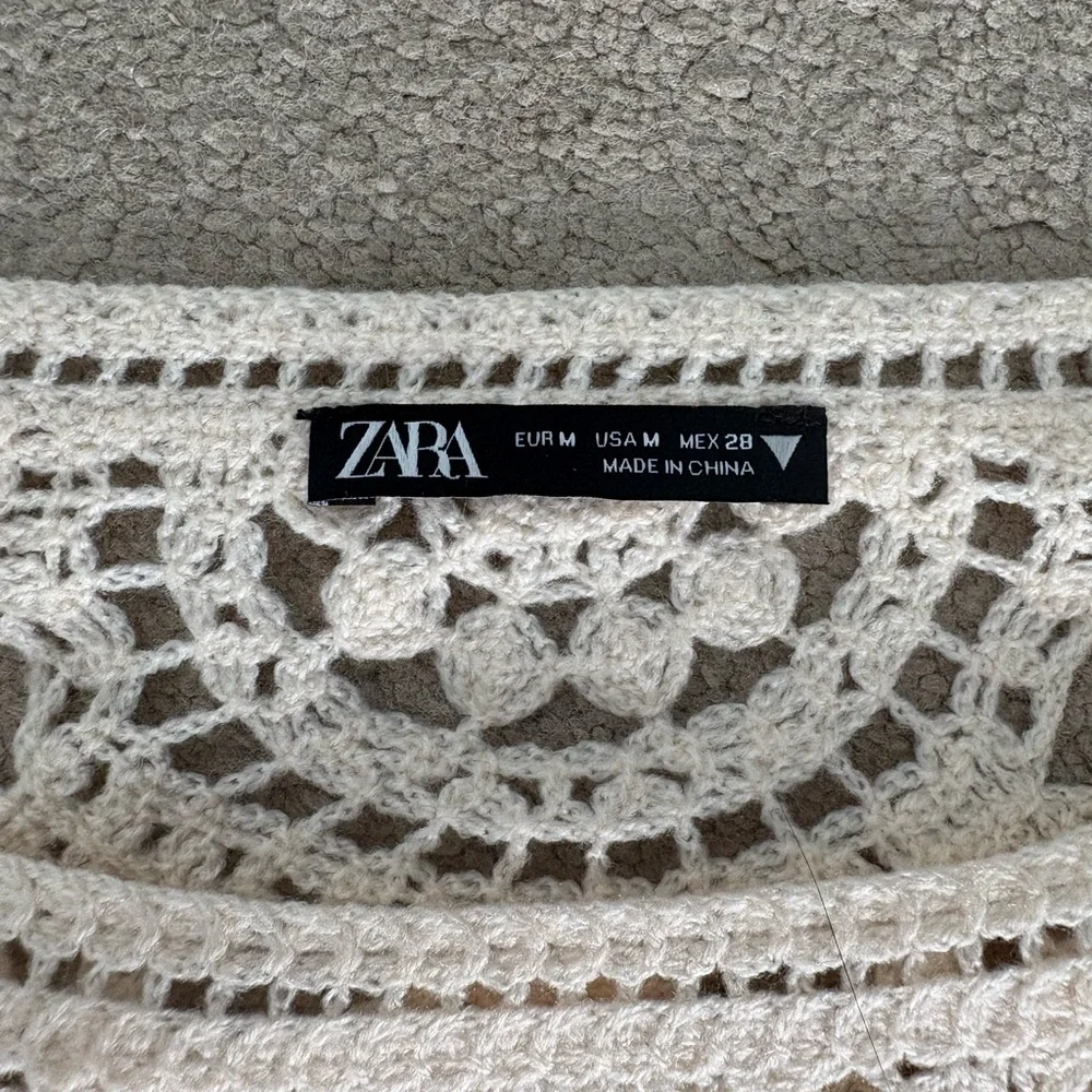 ZARA Cream/Off White Crochet Sweater - Picture 3 of 3